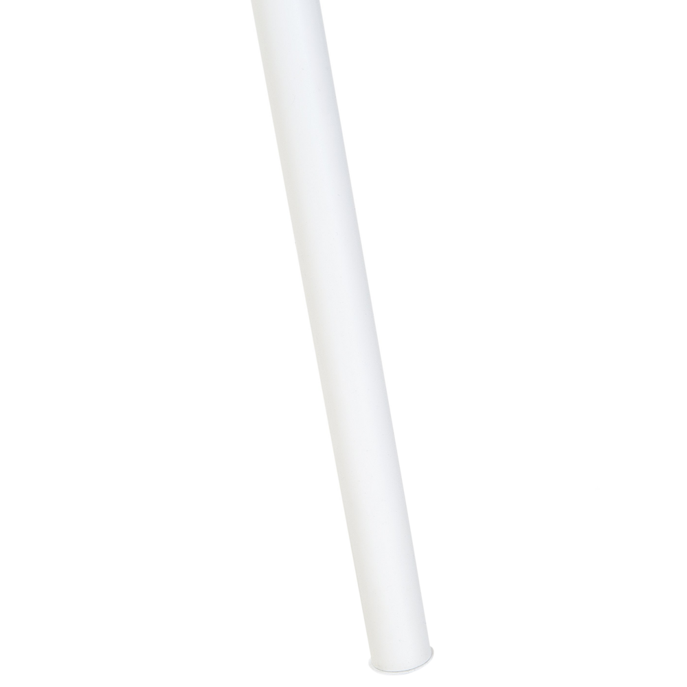 Lampada da terra in metallo bianco 149 cm treppiede paralume in policotone con paralume a tamburo dal design moderno