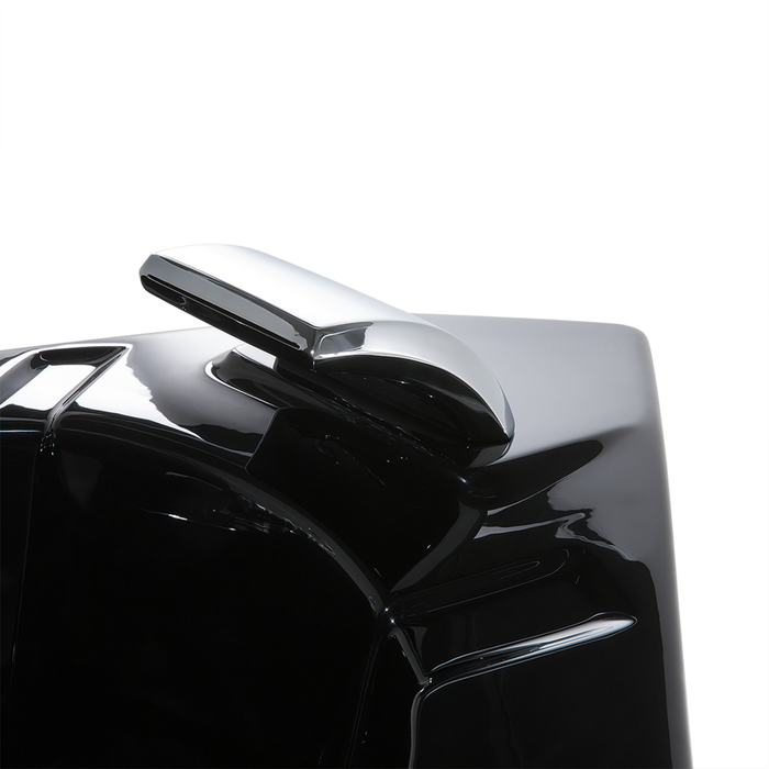 Punti Massaggio Vasca Angolare Nero Sanitario Acrilico e Vetro 215 x 155 cm