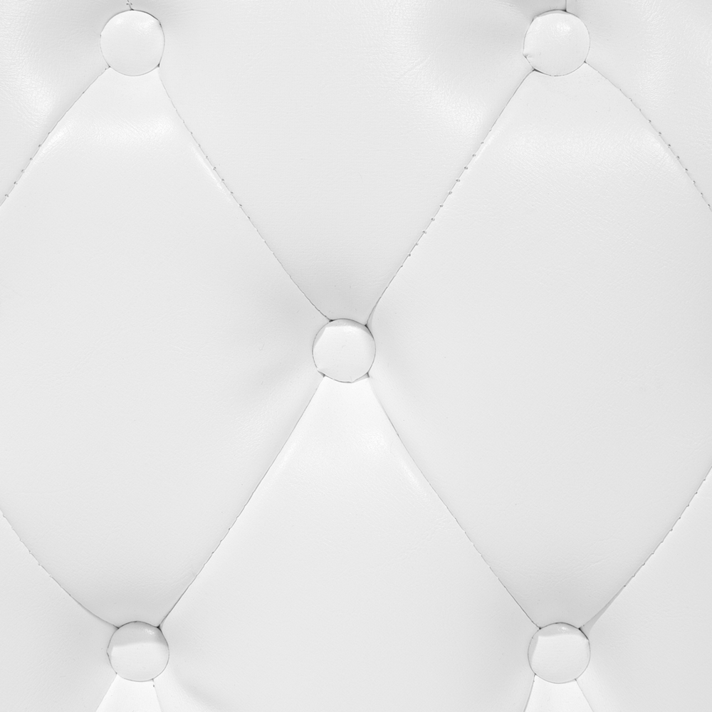 Chaise Longue versione sinistra Ecopelle Bianca Stile Chesterfield Vintage