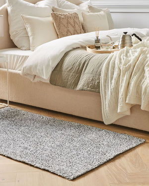 Tappeto shaggy grigio 80 x 150 cm moderno tappeto rettangolare trapuntato a Pelo Lungo
