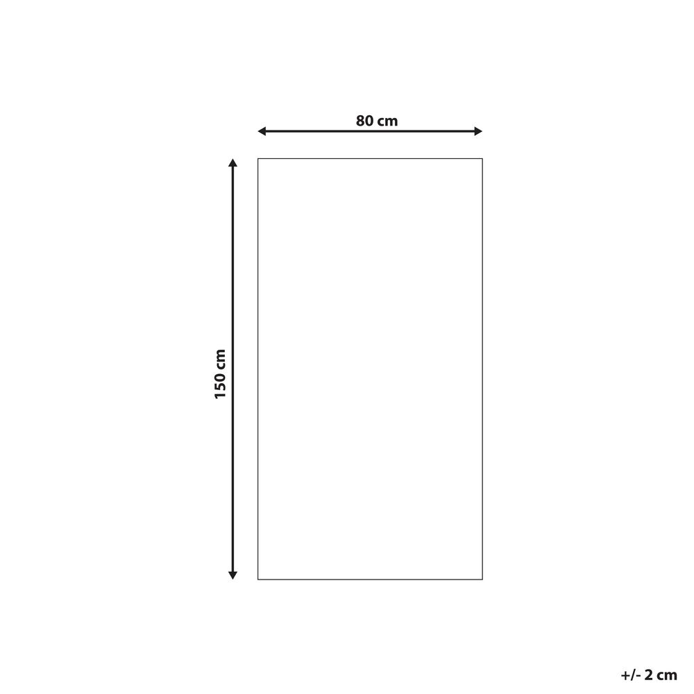 Tappeto shaggy grigio 80 x 150 cm moderno tappeto rettangolare trapuntato a Pelo Lungo