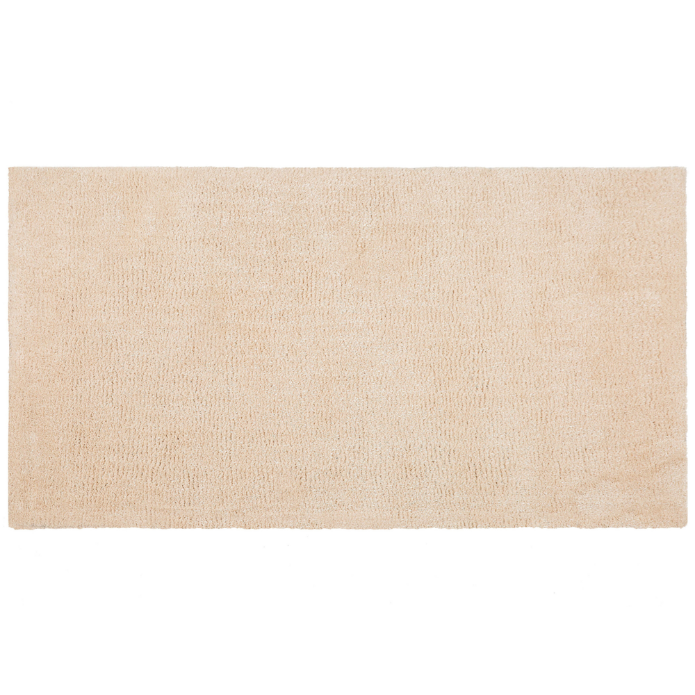 Tappeto Shaggy Beige 80 x 150 cm Tappeto rettangolare trapuntato moderno a pelo lungo