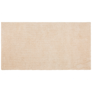 Tappeto Shaggy Beige 80 x 150 cm Tappeto rettangolare trapuntato moderno a pelo lungo