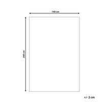 Tappeto Shaggy Bianco 140 x 200 cm Moderno Tappeto Rettangolare Trapuntato a Pelo Lungo