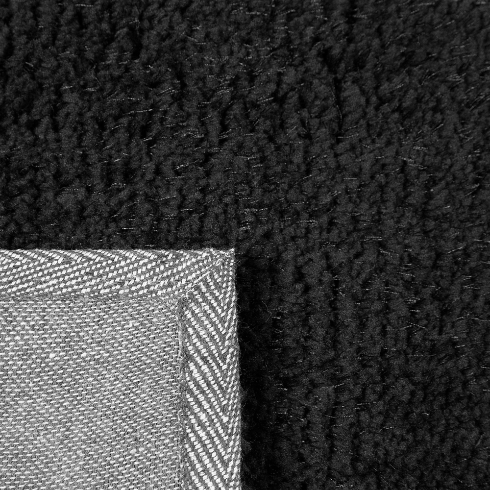 Tappeto Shaggy Nero 200 x 300 cm Moderno Tappeto Rettangolare Trapuntato a Pelo Lungo