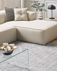 Tappeto Shaggy Grigio 200 x 300 cm Tappeto Rettangolare Trapuntato Moderno a Pelo Lungo