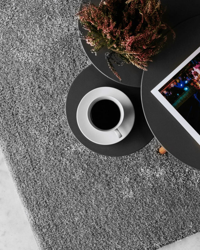 Tappeto Shaggy Grigio Chiaro 200 x 300 cm Moderno Tappeto Rettangolare Trapuntato a Pelo Lungo