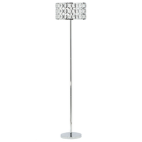 Lampada da pavimento in color argento e cristallo moderna in stile glam salotto camera da letto ingresso cameretta