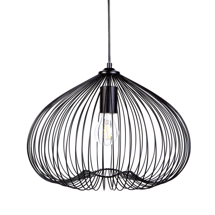 Lampadario moderno di design in metallo Nero a filo industriale