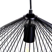 Lampadario moderno di design in metallo Nero a filo industriale