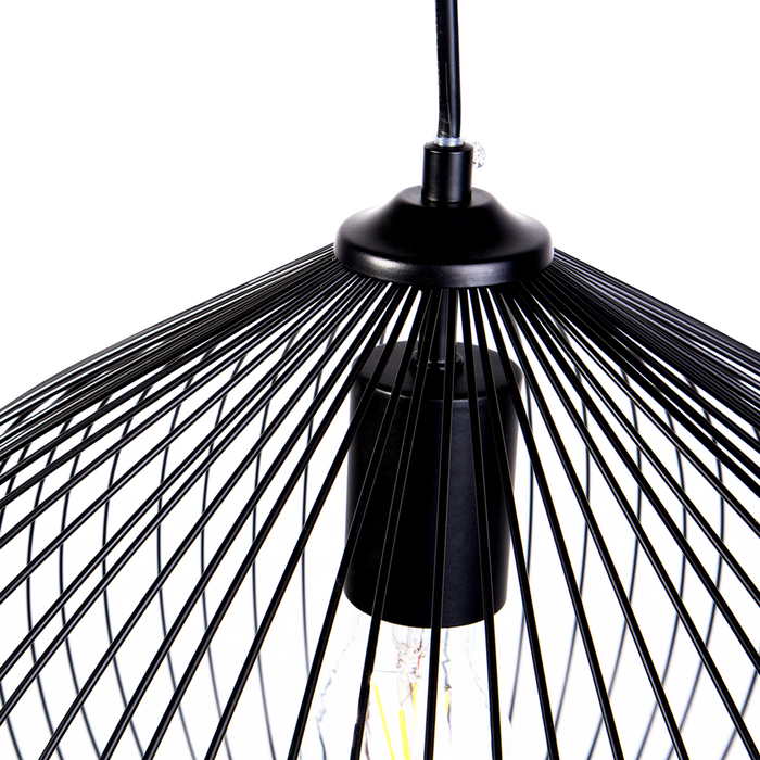 Lampadario moderno di design in metallo Nero a filo industriale