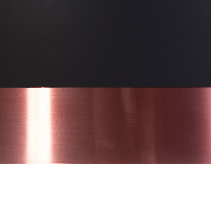 Lampadario Metallo Nero e Rame con Paralume a Campana Design Moderno