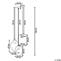 Lampadario moderno a 3 punti luce Nero rame minimalista geometrico