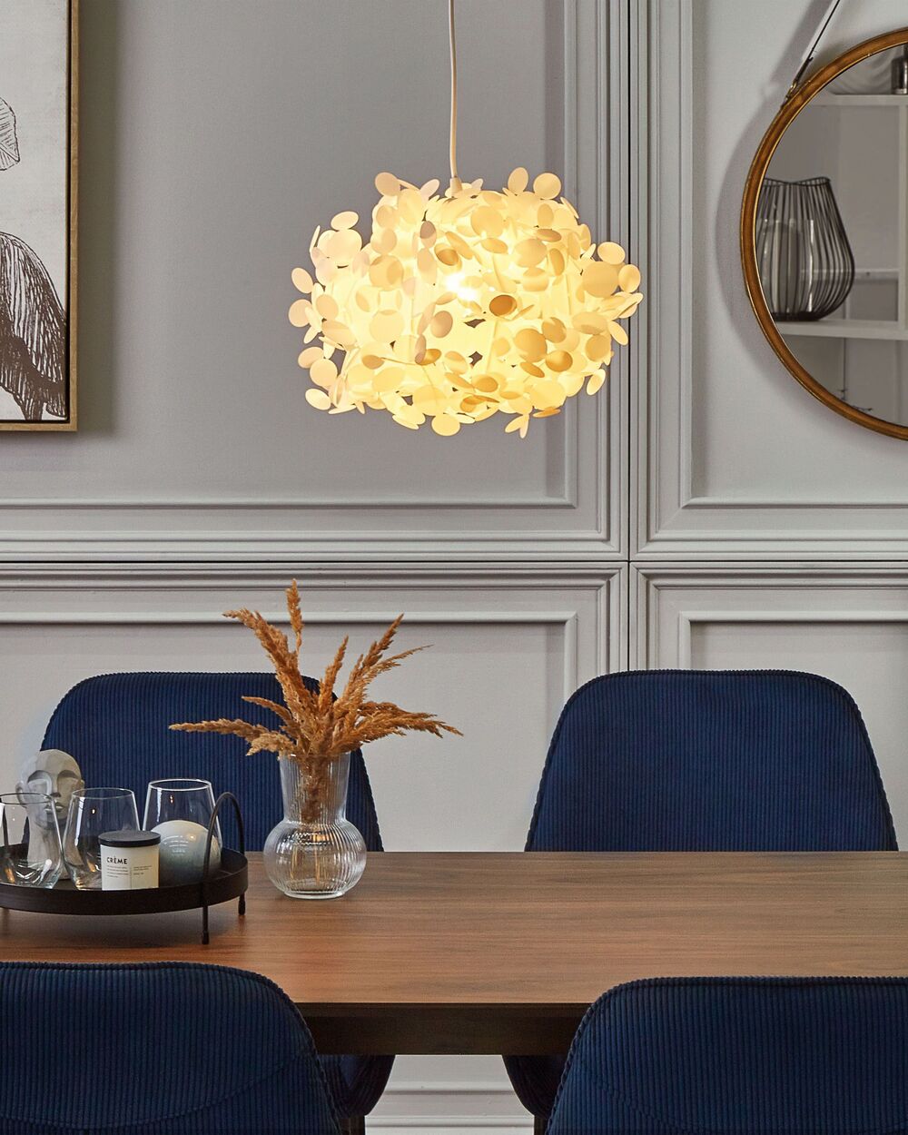Lampadario con Paralume Decorativo Irregolare Bianco illuminazione