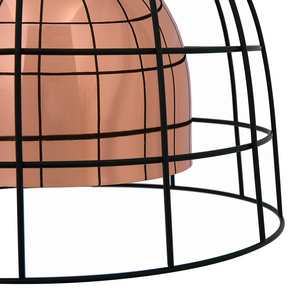 Lampada da Soffitto Rame Metallo 121 cm Sospensione nera industriale