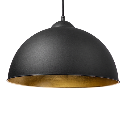 Lampada da soffitto nera Mezza Globo Metallo Industriale Moderna