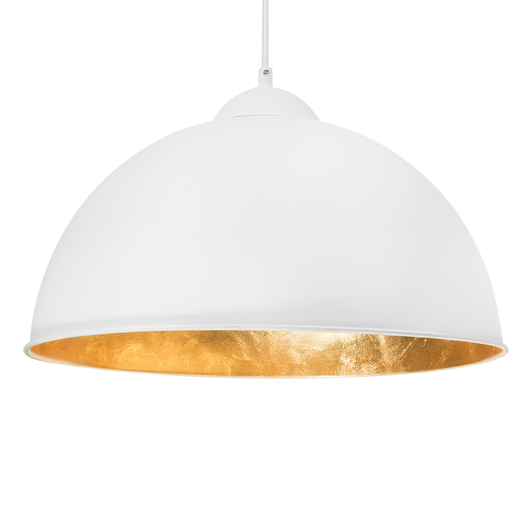 Lampada da soffitto bianca Mezza Globo Metallo Industriale Moderna