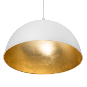 Lampada da soffitto bianca Mezza Globo Metallo Industriale Moderna