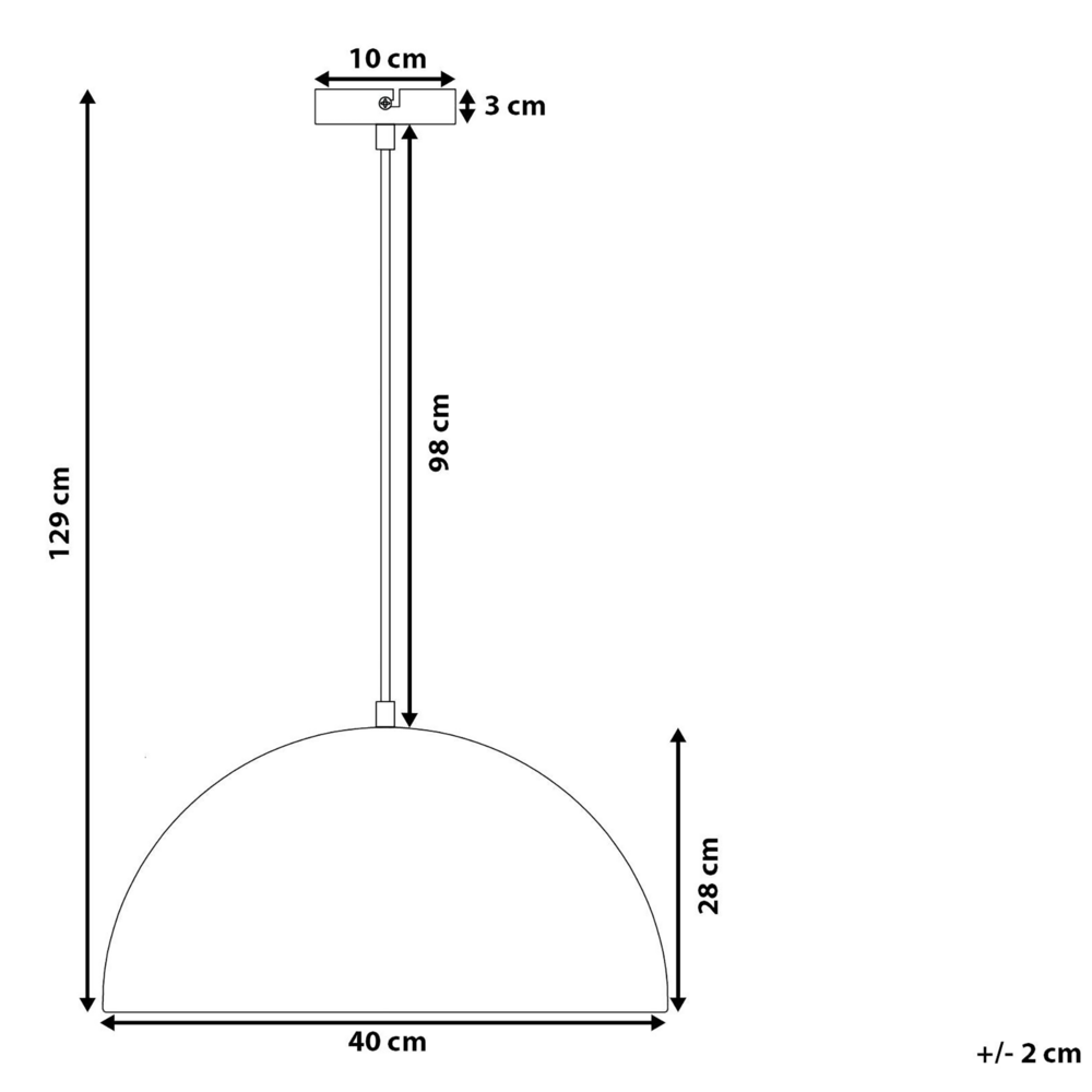 Lampada da soffitto bianca Mezza Globo Metallo Industriale Moderna