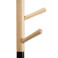Appendiabiti da terra in legno di colore marrone e nero 170 cm ingresso soggiorno scandinavo
