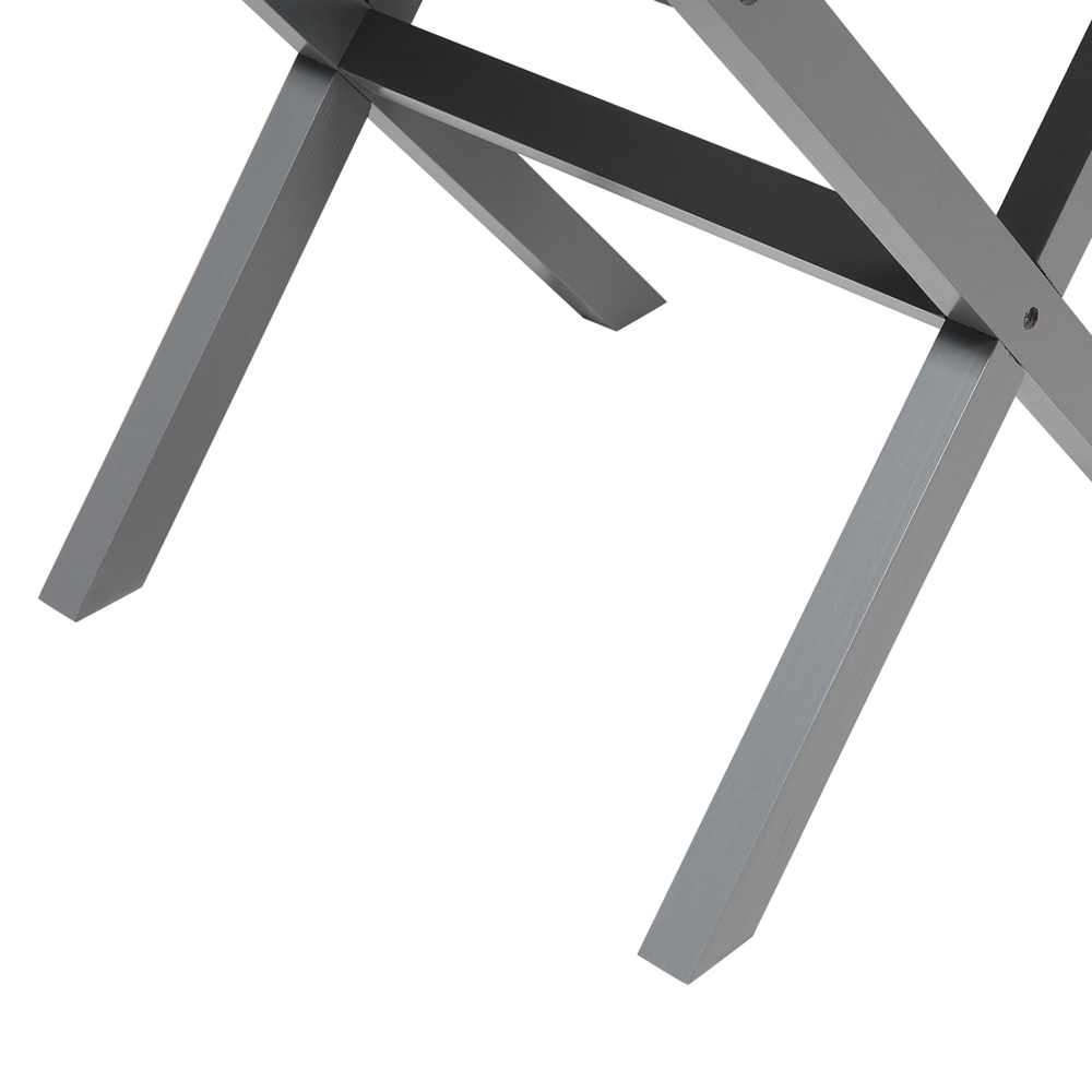 Comodino Grigio Rettangolare Top Cassetto Gambe in Legno Scandinavo