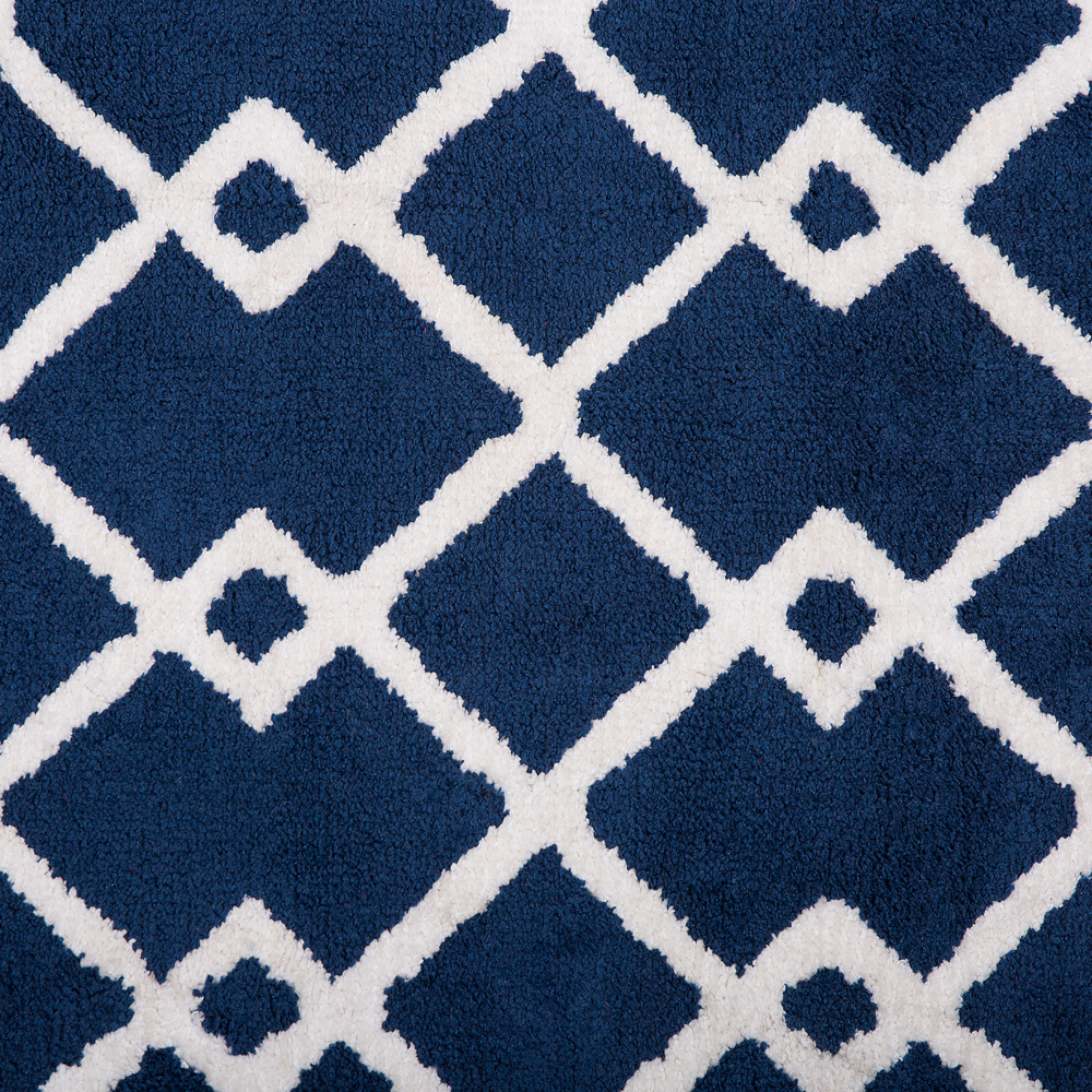 tappetino Tappeto Tessuto Blu 160 x 230 cm Geometrico Rettangolare Moderno