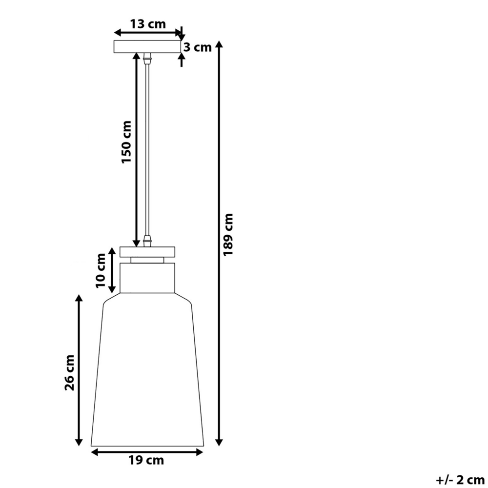 Lampadario in Metallo Bianco e Legno con Paralume a Forma di Cilindro