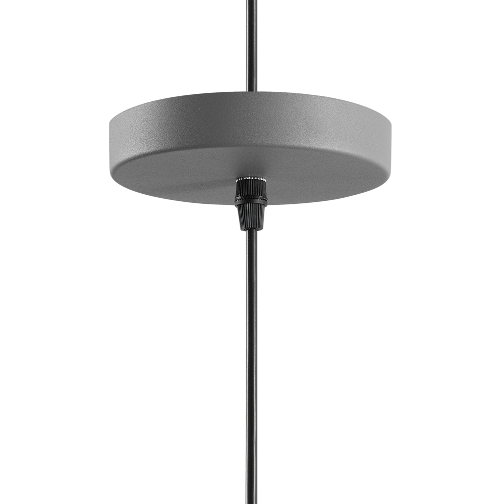 Lampada a sospensione a sospensione con paralume grigio cono geometrico dal design moderno e minimalista