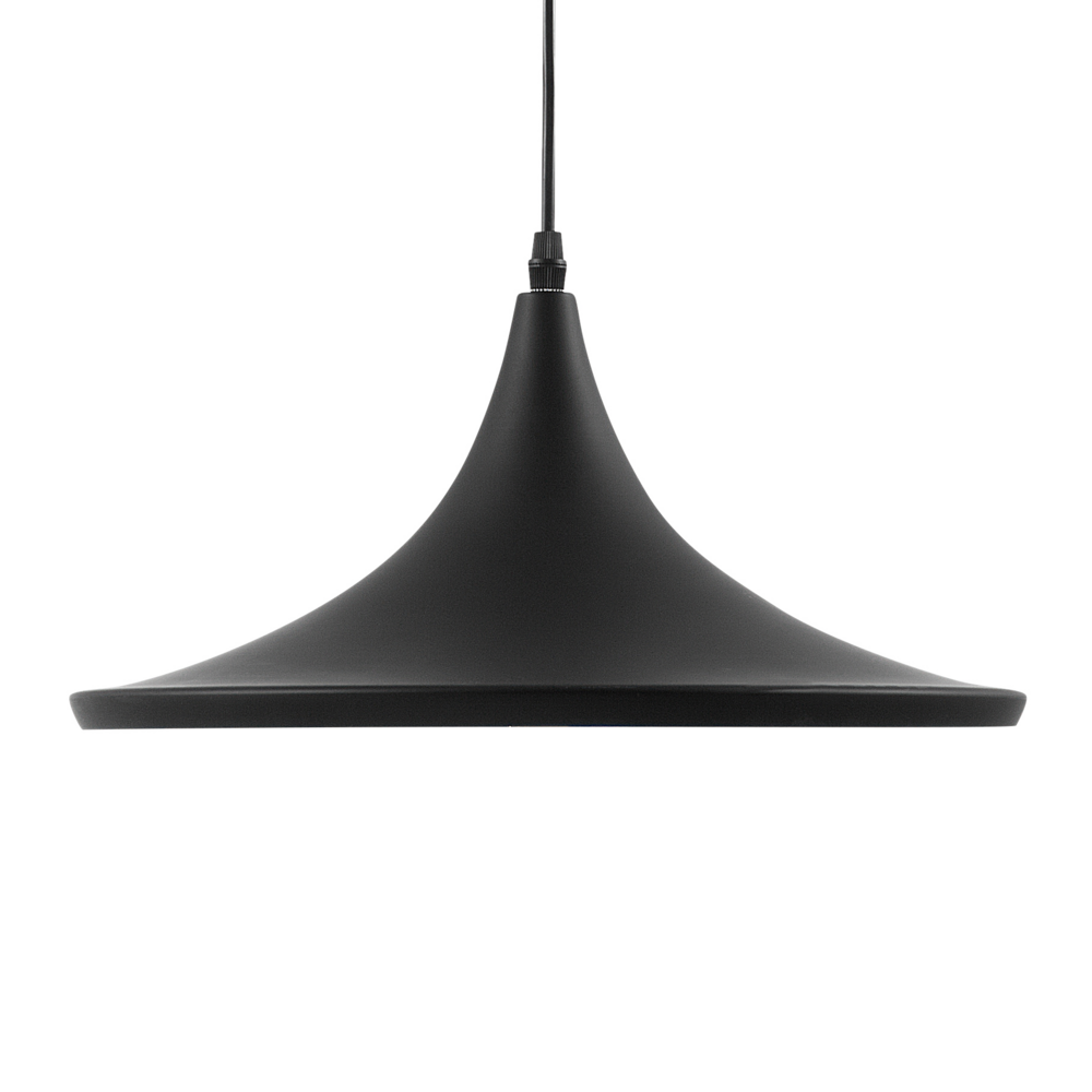 Lampada a sospensione a sospensione nera opaca con paralume in dorato dal design moderno e minimalista geometrico