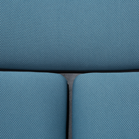 Sedia da Ufficio Scrivania Girevole in Tessuto Blu e Nero Tessuto Computer Regolabile Sedile Schienale Reclinabile