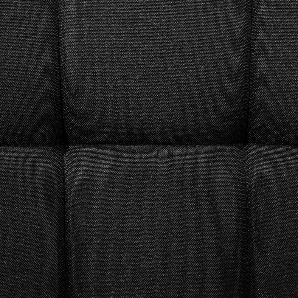 Set di 2 sgabelli da bar da cucina in tessuto di colore nero girevoli regolabili in altezza