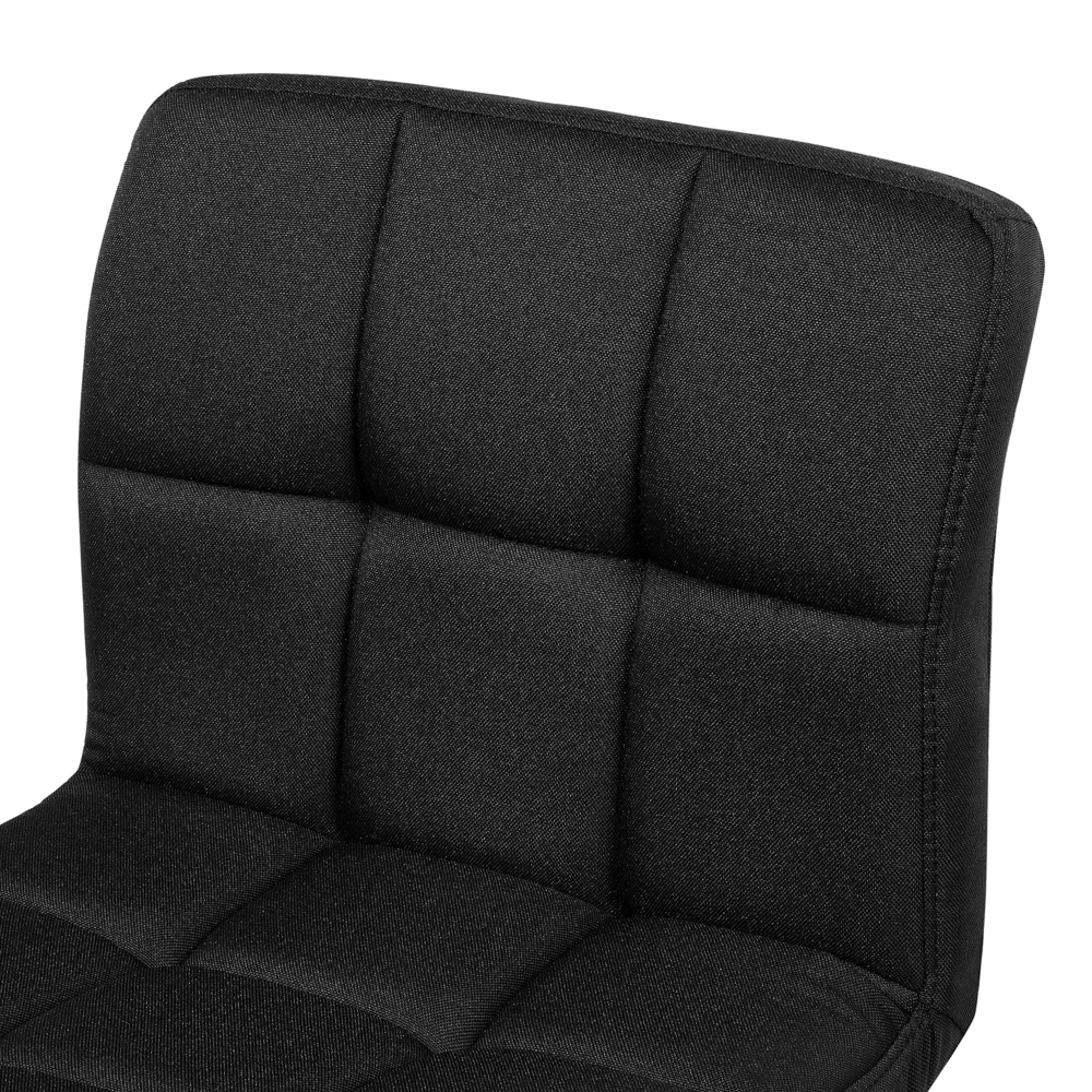 Set di 2 sgabelli da bar da cucina in tessuto di colore nero girevoli regolabili in altezza