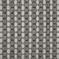 Tappeto Grigio Scuro Lana e Poliestere 140 x 200 cm Trapuntato a Mano Design Classico