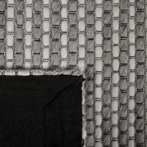 Tappeto Grigio Scuro Lana e Poliestere 160 x 230 cm Trapuntato a Mano Design Classico