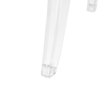 Set di 4 sedie da pranzo in materiale sintetico trasparente schienale solido impilabili design vintage moderno