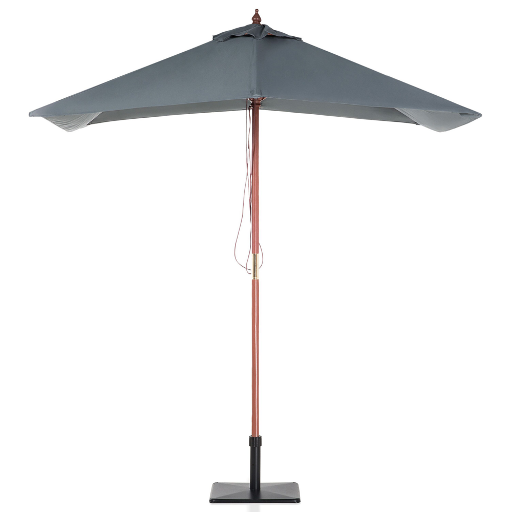 Ombrellone da giardino in tessuto grigio legno di betulla 244 cm resistente agli agenti atmosferici