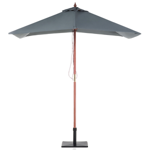 Ombrellone da giardino in tessuto grigio legno di betulla 244 cm resistente agli agenti atmosferici