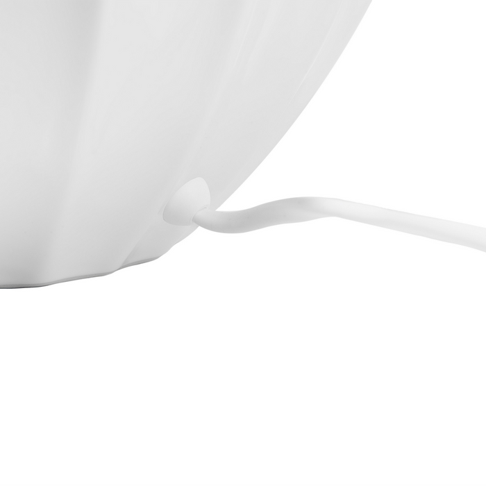 Lampada da Tavolo Lampada da Comodino Base in Ceramica bianco sporco Tamburo paralume in policotone Paralume Rotondo