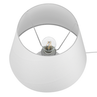 Lampada da Tavolo in Ceramica Bianca 52 cm Paralume Impero Comodino Soggiorno Camera da Letto Illuminazione Stile Retrò