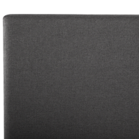 Letto Boxspring in Tessuto Grigio con Materasso a Molle 180 x 200 cm