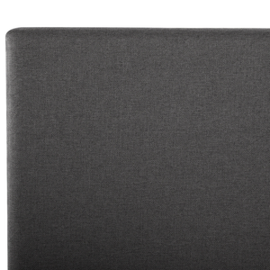 Letto Boxspring in Tessuto Grigio con Materasso a Molle 180 x 200 cm