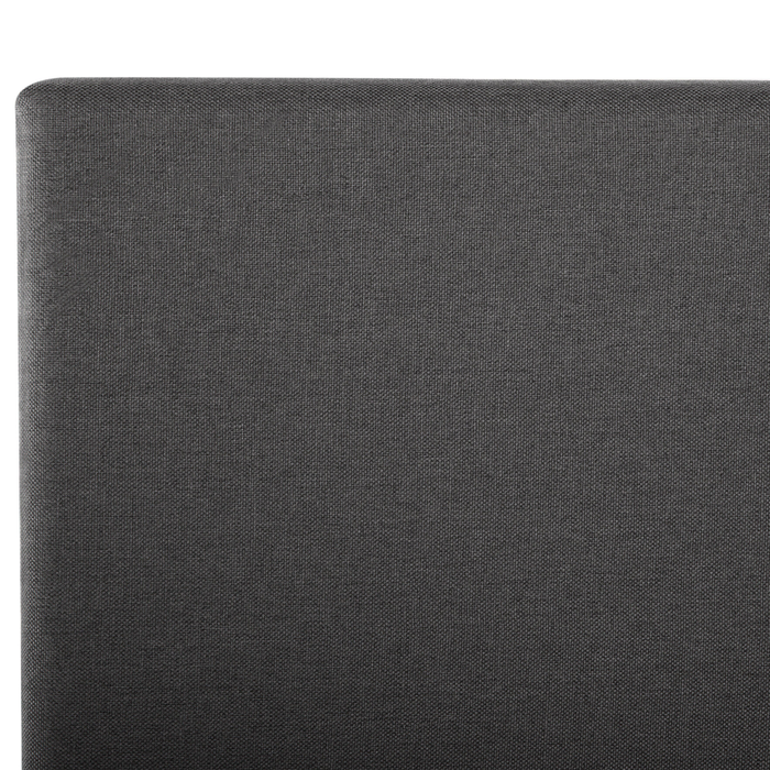 Letto Boxspring in Tessuto Grigio con Materasso a Molle 180 x 200 cm