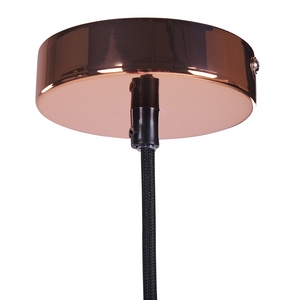 Lampada a Sospensione lampadario Industriale Vintage Rame Vetro Trasparente