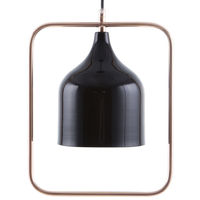 Lampada in Metallo di colore Nero con Struttura in Rame 121 cm Stile Industriale Moderno