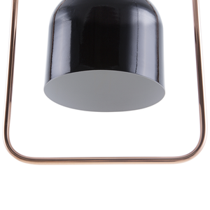 Lampada in Metallo di colore Nero con Struttura in Rame 121 cm Stile Industriale Moderno