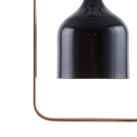 Lampada in Metallo di colore Nero con Struttura in Rame 121 cm Stile Industriale Moderno