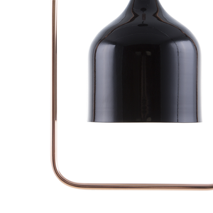 Lampada in Metallo di colore Nero con Struttura in Rame 121 cm Stile Industriale Moderno