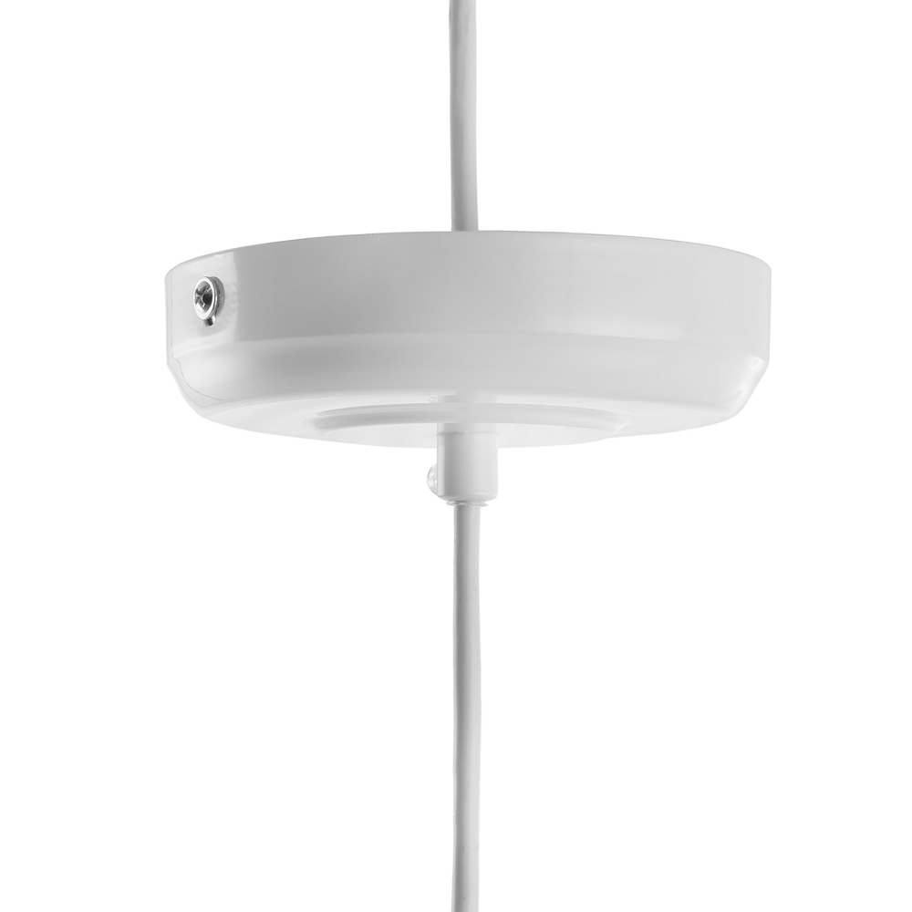 Lampada in Metallo Bianco con Struttura in Rame Stile Industriale 121 cm