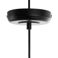 Lampada da Soffitto in Metallo Nero con Paralume a Gabbia 128 cm