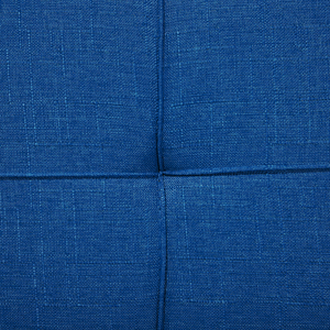 Divano letto blu cobalto 3 posti trapuntato tappezzeria Click Clack Split indietro gambe in metallo